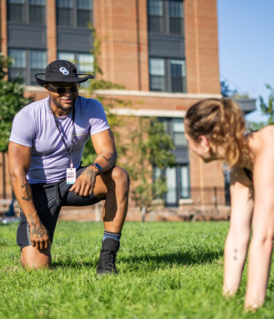 Outdoor functional fitness class in DC at Alethia Tanner Park with DC Bouldering Project.