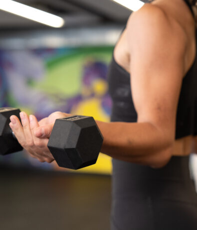 Lifting weights at DC Bouldering Project