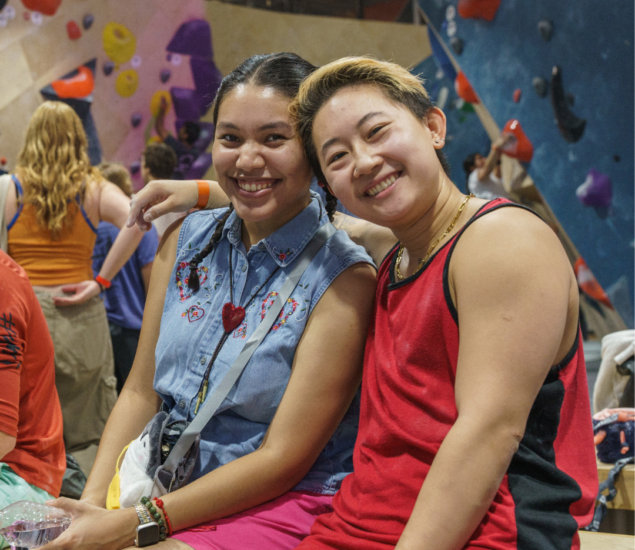 Dyke Climb community members at DC Bouldering Project.