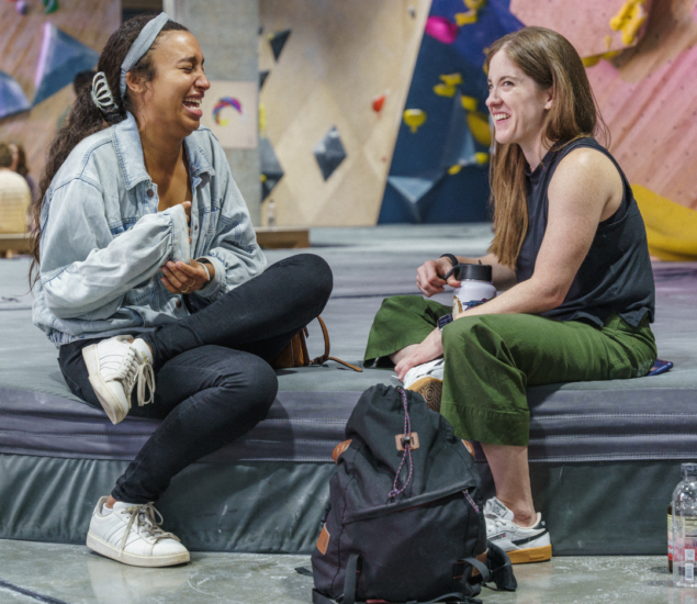 Ladies Climbing Coalition community members at DC Bouldering Project