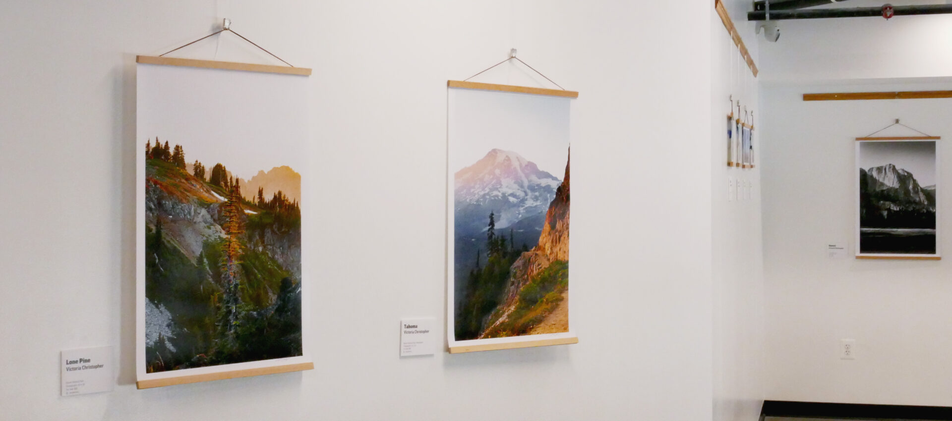 Victoria Christopher's art displayed at DC Bouldering Project.