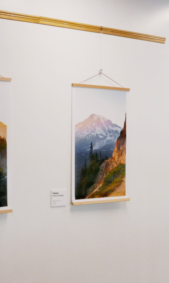 Victoria Christopher's art displayed at DC Bouldering Project.