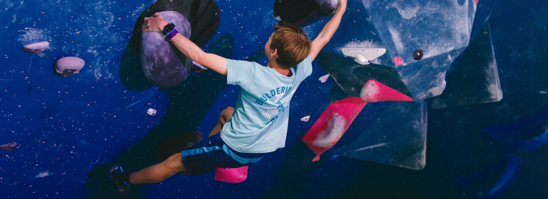 Kid climbing