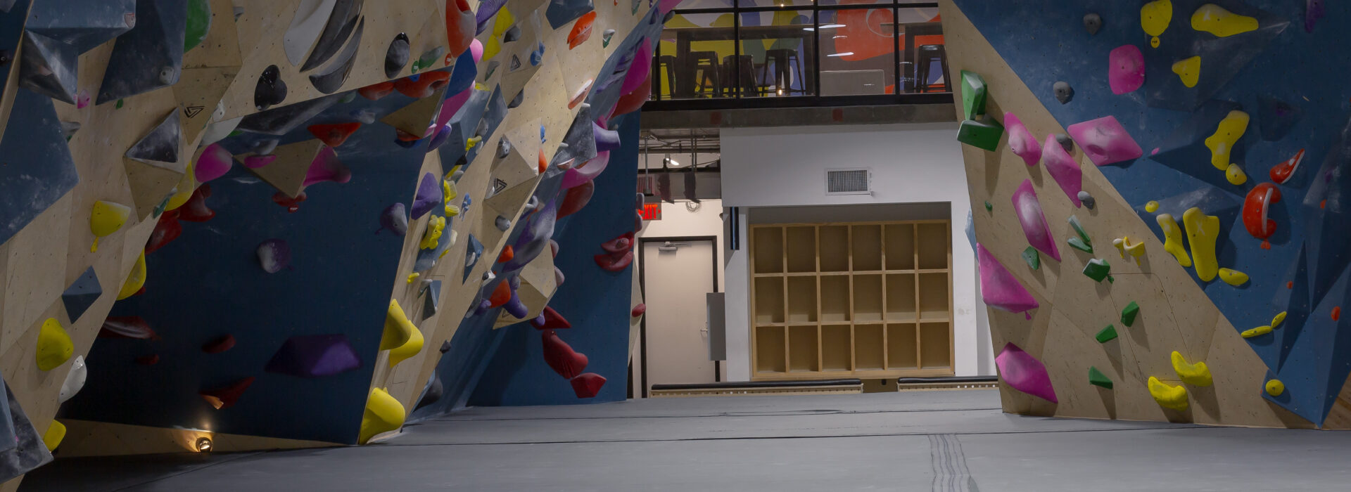 Climbing terrain at DC Bouldering Project