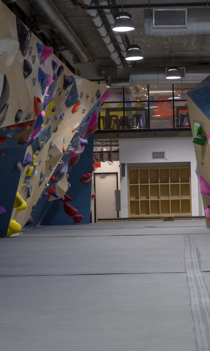 Climbing terrain at DC Bouldering Project