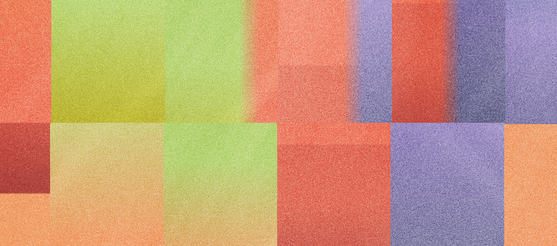 A digital abstract artwork featuring overlapping rectangles in pastel shades of yellow, green, coral, purple, and orange, with a soft, grainy texture—perfect for inspiring your next Yoga or Fitness Challenge in vibrant Austin.