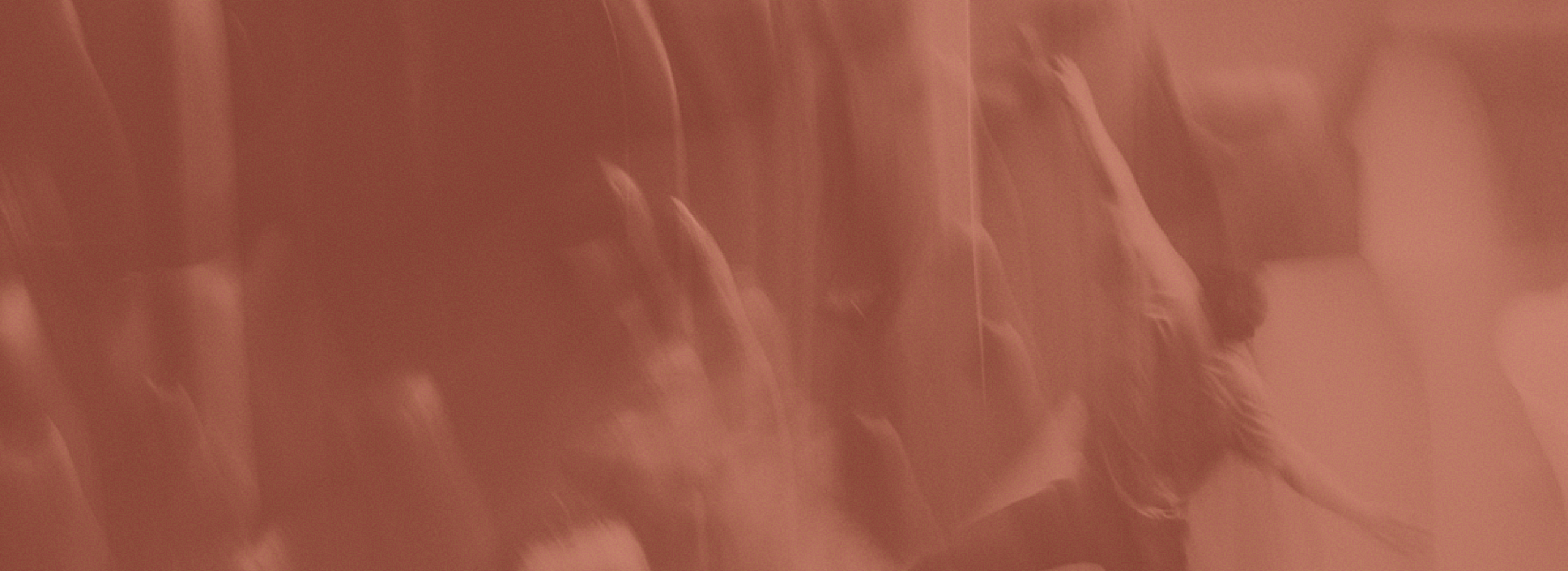 A blurred, abstract image in reddish tones shows indistinct human figures in motion, capturing the energy of an annual membership event. The scene is artistic and expressive, with no clear details or facial features visible.